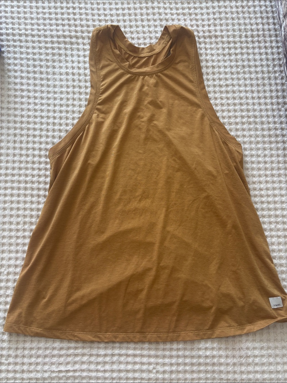 Vuori Energy Racerback Swing Tank Top Sleveless Tumeric Mustard Yellow XS/S